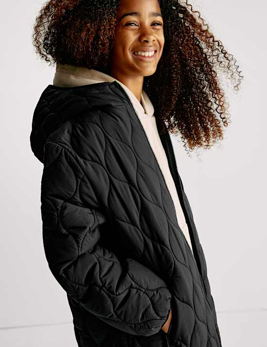 Lehký dlouhý zateplený kabát (6–16 let)