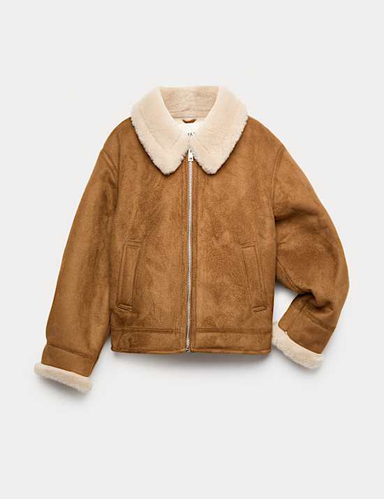 Faux Fur Trim Jacket (6-16 Yrs)