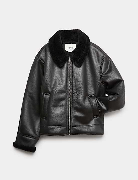 Faux Fur Trim Jacket (6-16 Yrs)