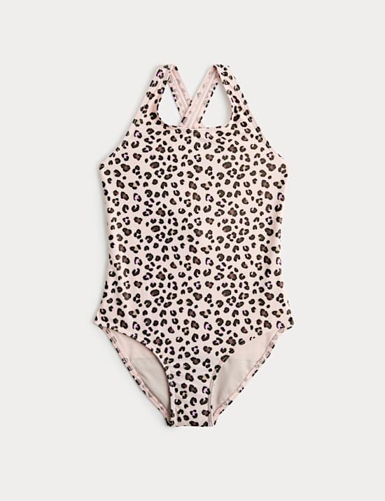 Maillot de bain menstruel &agrave; imprim&eacute; l&eacute;opard (du 8 au 16 ans)