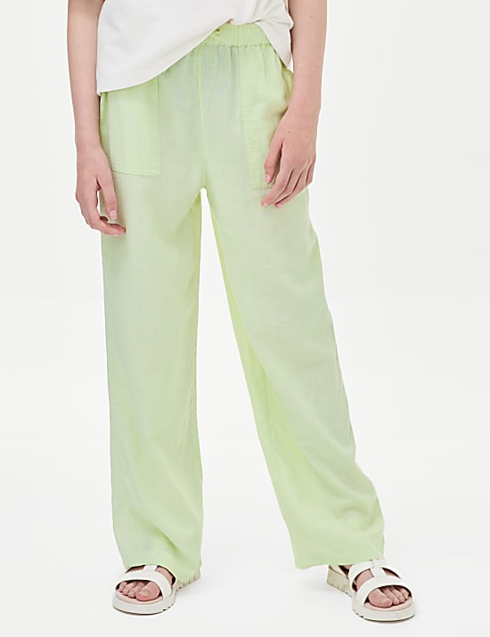 Linen Rich Printed Trousers (6-16 Yrs)