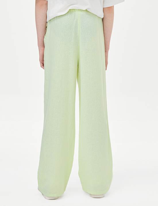 Linen Rich Printed Trousers (6-16 Yrs)