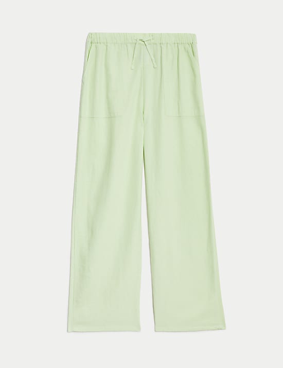 Linen Rich Printed Trousers (6-16 Yrs)