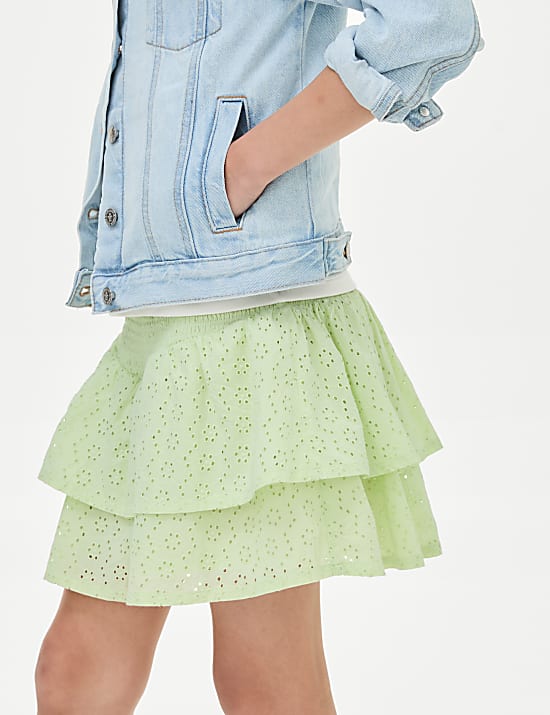 Rok Ra Ra Broderie Katun Murni (6-16 Thn)