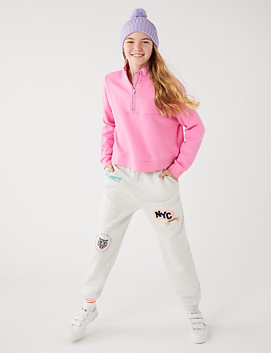 Cotton Rich Embroidered Joggers