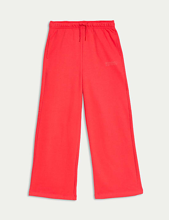 Wide Leg Cotton Rich Joggers (2-16 Yrs)