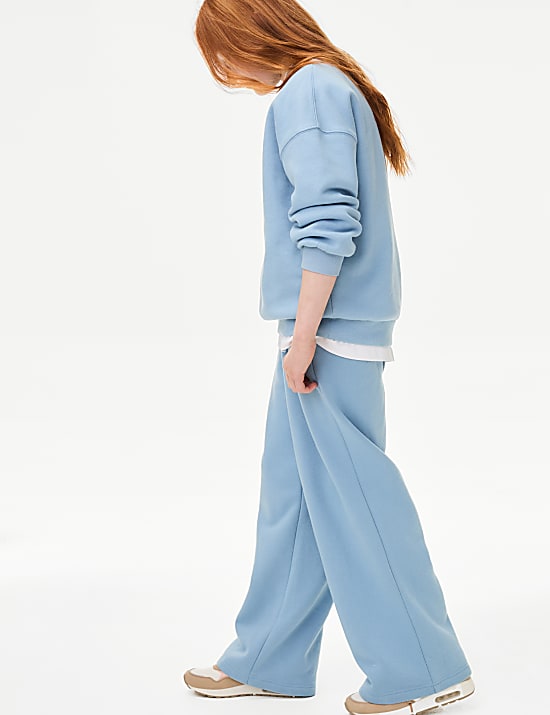 Wide Leg Cotton Rich Joggers (2-16 Yrs)