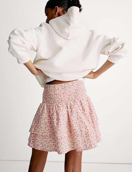Cotton Rich Ditsy Floral Skirt (6-16 Yrs)