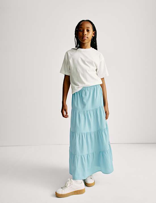 Pure Cotton Maxi Skirt (6-16 Yrs)