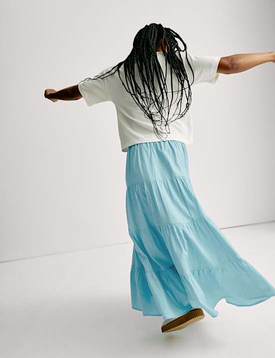 Pure Cotton Maxi Skirt (6-16 Yrs)