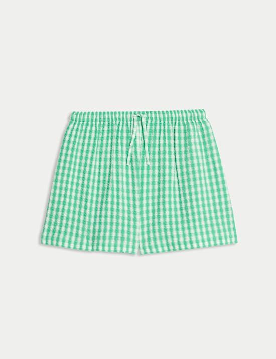 Pure Cotton Gingham Check Shorts (6-16 Yrs)