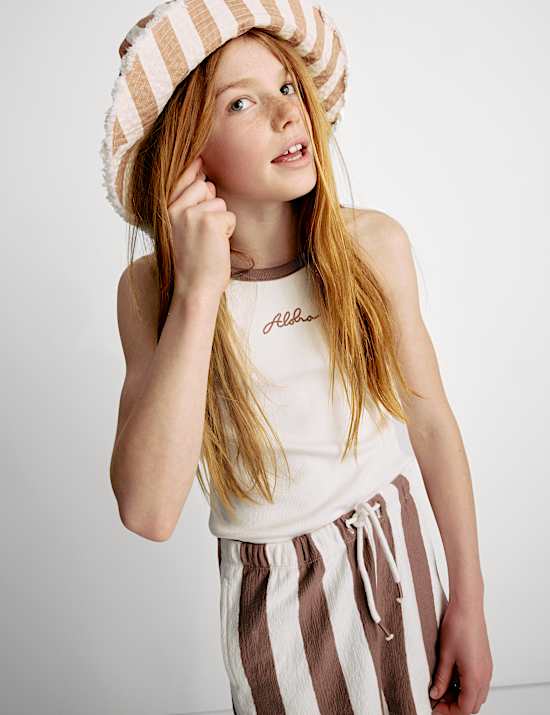 Pure Cotton Striped Shorts (6-16 Yrs)