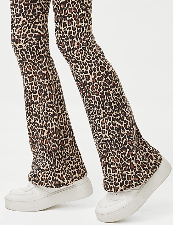 Cotton Rich Animal Flared Leggings (6-16 Yrs)