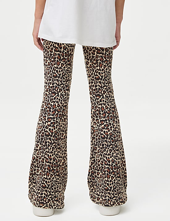 Cotton Rich Animal Flared Leggings (6-16 Yrs)