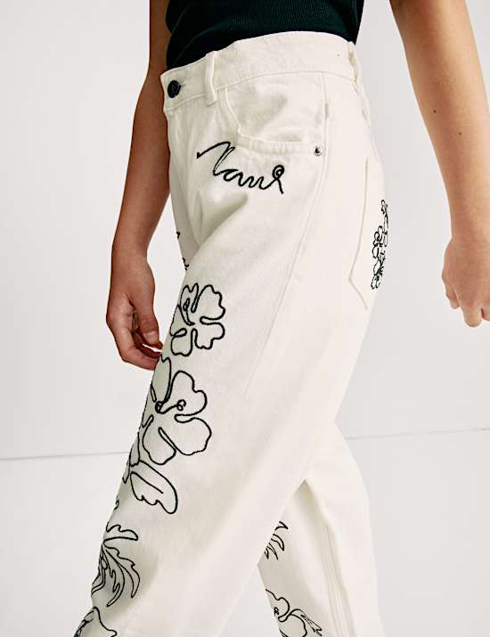 Denim Embroidered Jeans (6-16 Yrs)