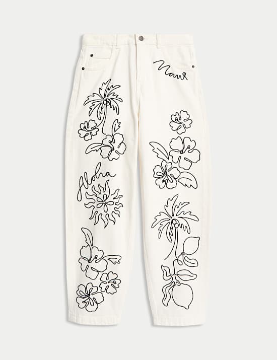 Denim Embroidered Jeans (6-16 Yrs)