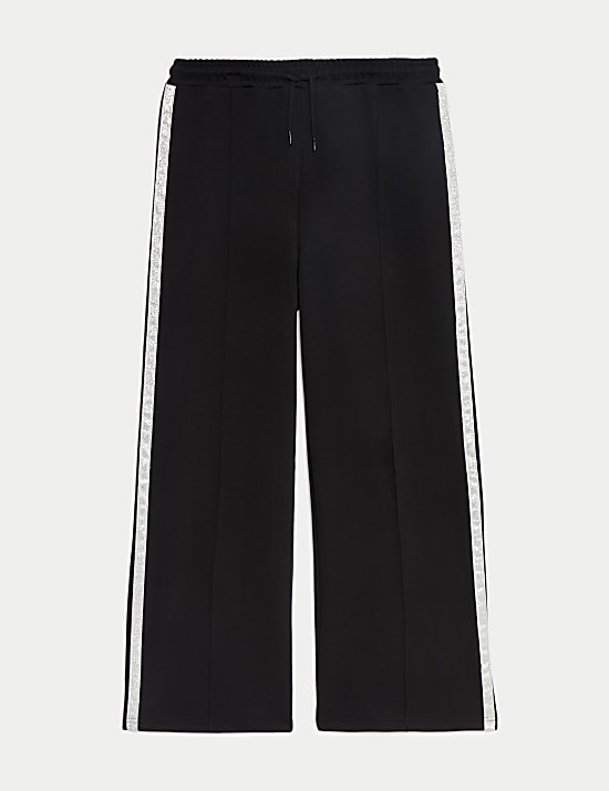 Katoenrijke joggingbroek met zijstreep (6-16 jaar)