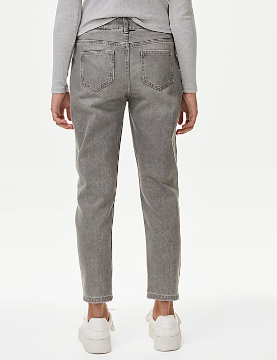 Τζιν παντελόνι με εφαρμογή Mom από 100% βαμβάκι (6-16 ετών)