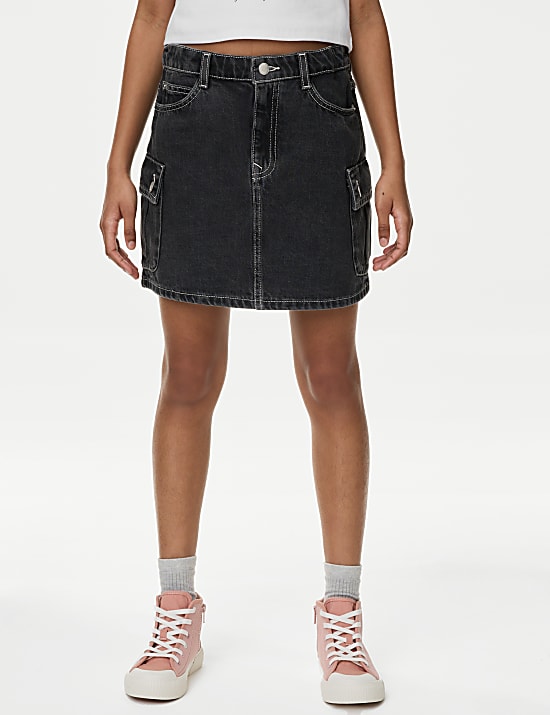 Denim Cargo Skirt (6-16 Yrs)