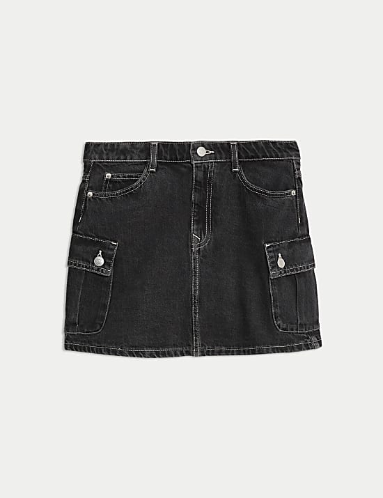 Denim Cargo Skirt (6-16 Yrs)