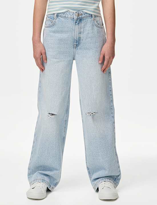 Wide Leg Denim Jeans (6-16 Yrs)