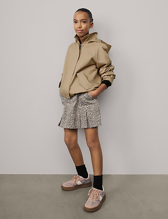 Leopard Print Denim Skirt (2-16 Yrs)