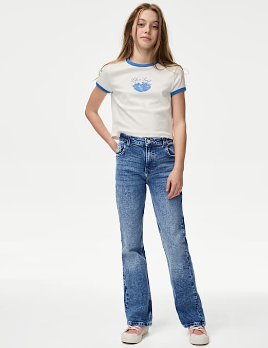 Regular Fit Denim Flared Jeans (6-16 Yrs)