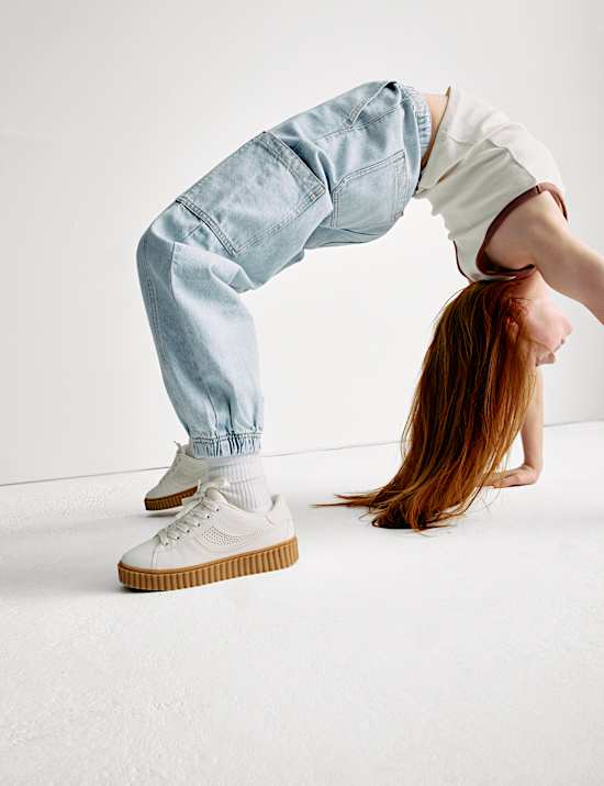 Cuffed Denim Cargo Jeans (6-16 Yrs)