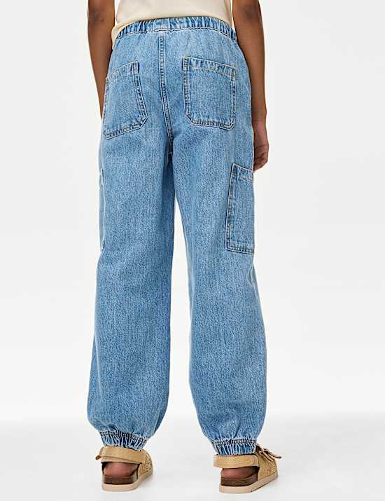 Cuffed Denim Cargo Jeans (6-16 Yrs)