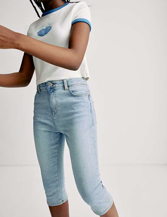 Skinny Capri Denim Jeans (6-16 Yrs)