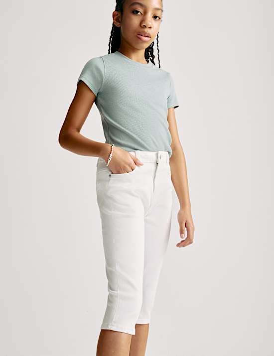 Skinny Capri Denim Jeans (6-16 Yrs)