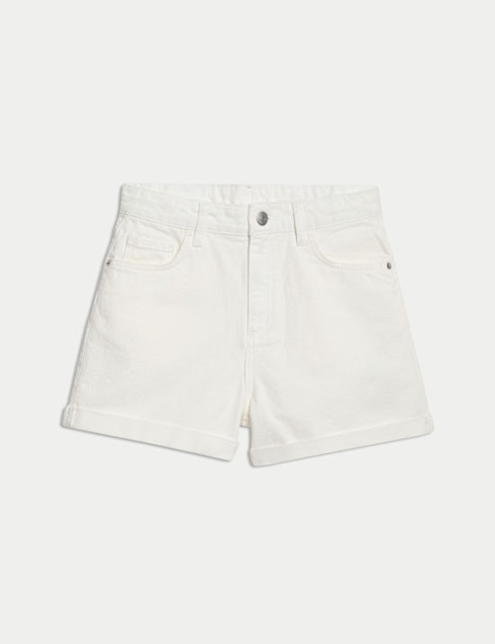 Mom Pure Cotton Denim Shorts (6-16 Yrs)
