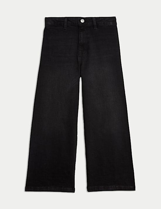 Jean court coupe large en coton (du 6 au 16 ans)