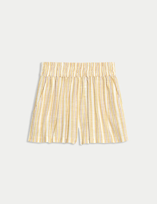 Pure Cotton Striped Shorts (6-16 Yrs)
