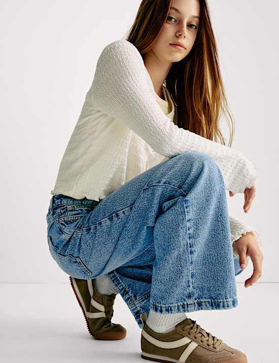 Jeans denim coupe large (du 6 au 16 ans)