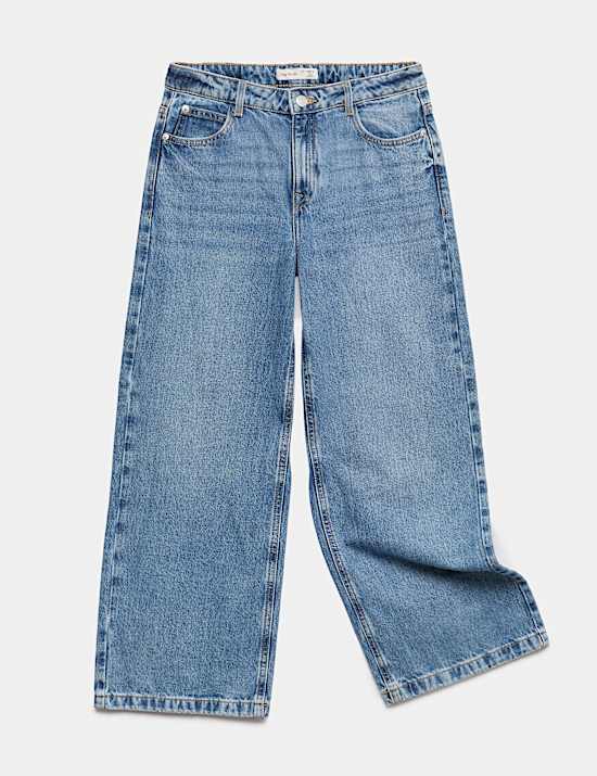 Denim-Jeans mit weitem Bein (6&ndash;16 Jahre)