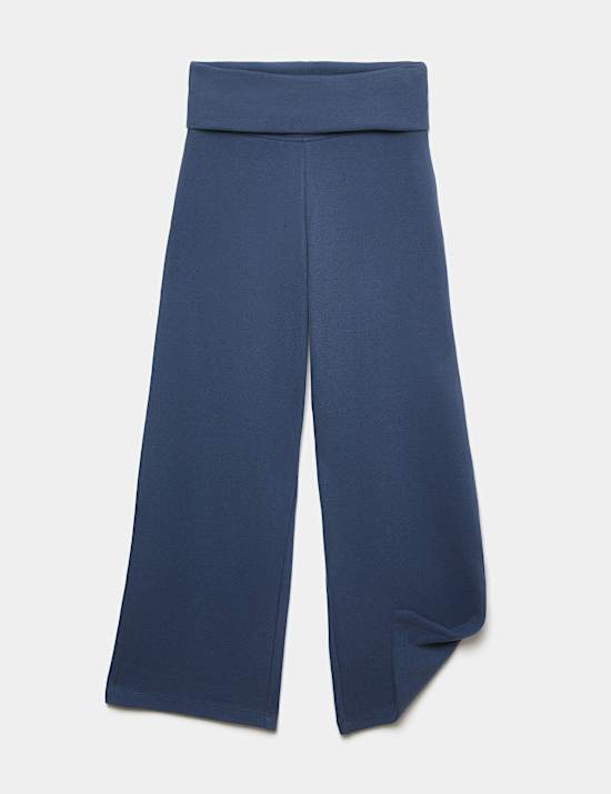 Comfortabele broek met wijde pijpen en omslag (6-16 jaar)