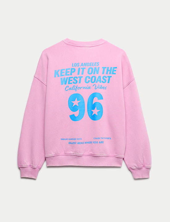 Pure Cotton California Vibes Sweatshirt (6-16 Yrs)