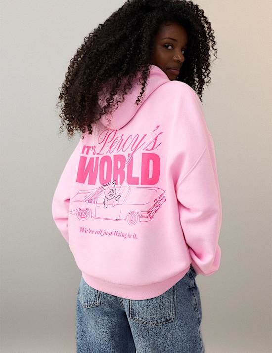 Cotton Rich Percy Pig&trade; Slogan Hoodie (6-16 Yrs)