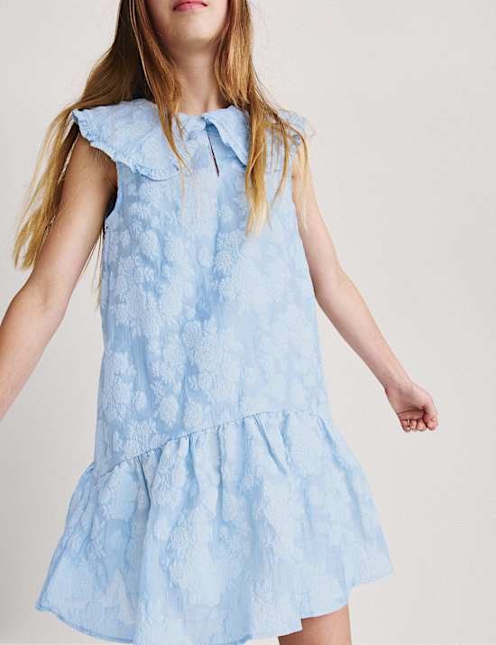 Robe en jacquard avec encolure (du 6 au 16 ans)
