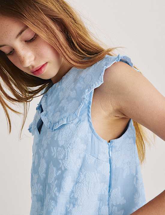 Robe en jacquard avec encolure (du 6 au 16 ans)