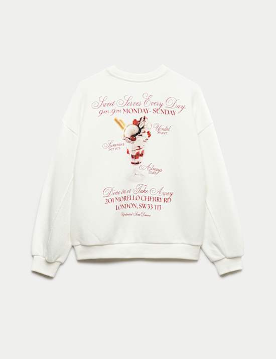 Cotton Rich Ice Cream Graphic Sweatshirt (6-16 Yrs)