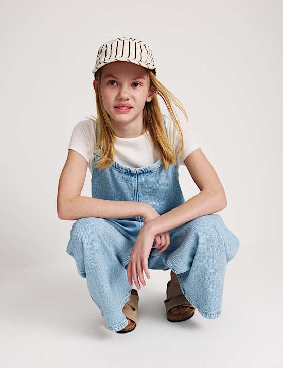 Denim Twill Wide Leg Jumpsuit (6-16 Yrs)
