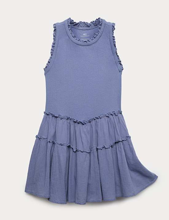 Cotton Rich Drop Waist Dress (6-16 Yrs)