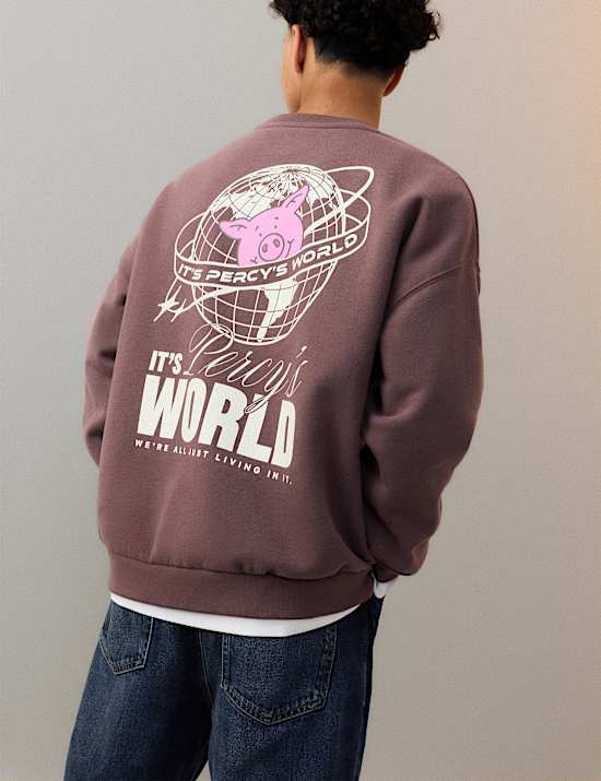 Cotton Rich Percy Pig&trade; Graphic Sweatshirt (6-16 Yrs)
