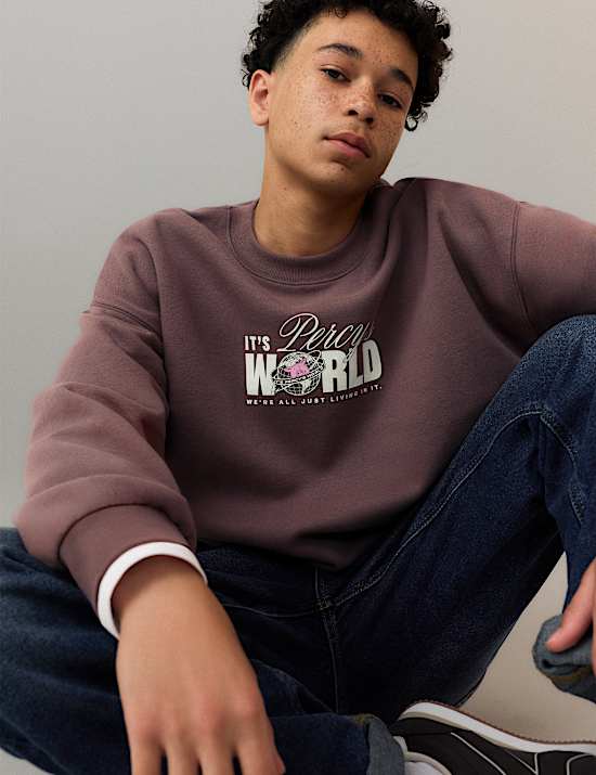 Cotton Rich Percy Pig&trade; Graphic Sweatshirt (6-16 Yrs)