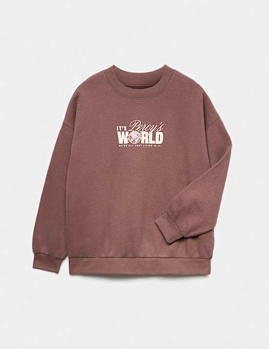 Katoenrijke Percy Pig&trade;-sweater met grafisch motief (6-16 jaar)