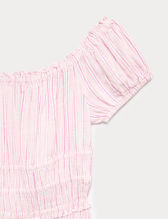 Linen Blend Wide Leg Jumpsuit (6-16 Yrs)