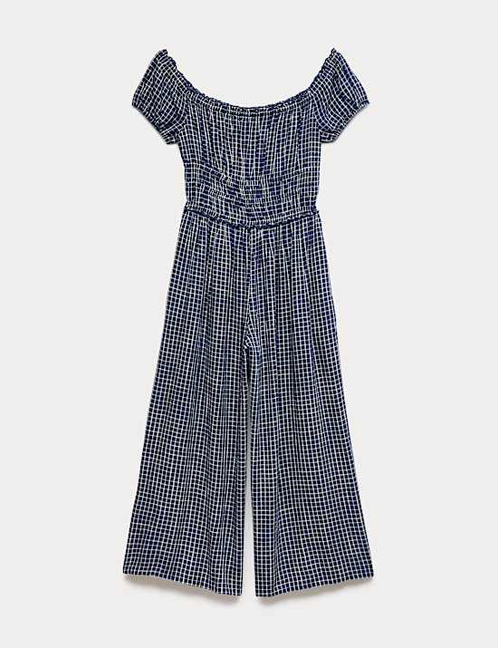 Checked Wide Leg Jumpsuit (6-16 Yrs)