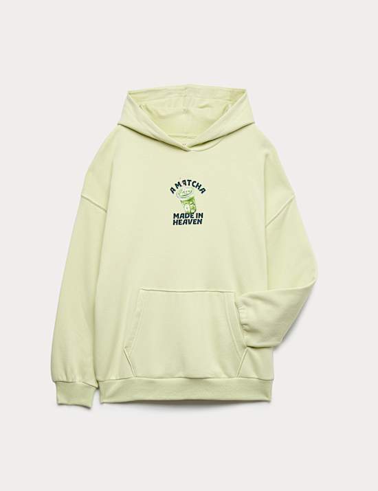 Cotton Rich Matcha Graphic Hoodie (6-16 Yrs)